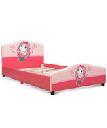 Kids Children Upholstered Platform Toddler Girl Pattern Bed - Color: Pin... - $4,905.81 MXN