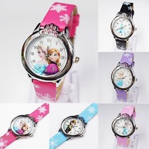 Children Kids Girls Disney Cartoon Princess Frozen Gift Analog Quartz Wist Watch - £6.24 GBP