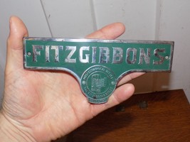 Vintage Fitzgibbons Boiler Embossed Metal Sign - $1,002.06 MXN