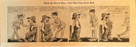 1922 Antique Print Ad-HANK THE HIRED MAN-OILS WELL THAT ENDS WELL-Cartoo... - $259.10 MXN