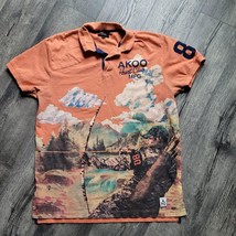 AKOO Men&#39;s Polo Shirt HUNT CLUB Archery Orange Graphic Collard Shirt Siz... - $19.79