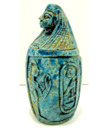 Antique Stone Green Canopic Jar Sculpture Egyptian Art  - £77.28 GBP