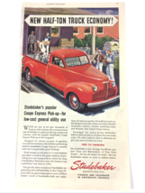 WWII Era 1946 Studebaker Truck Print Ad the New Half Ton Truck Christmas... - £15.05 GBP