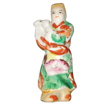 Vintage Porcelain Statue Figurine Chinese Confucius Maiden Blonde Hair - £14.19 GBP