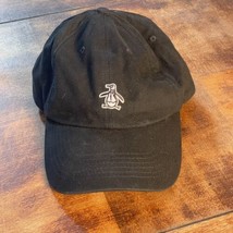 Penguin By Munsingwear Black  Strap Back Golf Hat Cap OSFM Adjustable Co... - $14.84
