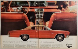 1965 Print Ad The 1966 Chevrolet Caprice Custom Coupe Red Elegant Car - £16.71 GBP