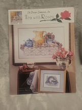 The Design Connection Cross Stitch Pattern Leaflet Tea with Roses Teapot... - $5.65