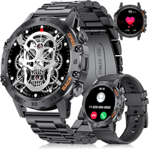 Smart Watch Men Answer Make Call for Android 400Mah Military Smartwatch Heart ra - £83.27 GBP