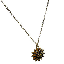 J. Crew Star Pendant Necklace Gold Tone Metal Black Beaded - £15.74 GBP