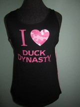 Ladies Pink Black Love Duck Dynasty 2 Piece Pajamas Cami Short Set M Camoflage - £18.62 GBP