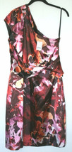 Tahari Danika Dress M28VL602 One Shoulder Reds Florals Abstract 14 $248 - £118.68 GBP