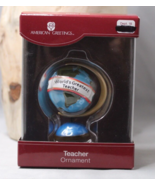 World&#39;s Greatest Teacher Ornament by American Greetings 2009 Globe - £5.27 GBP