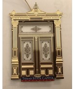 Texas State Capitol Ornament 2007 Etched Glass Doors Christmas Frosted G... - $381.19 MXN