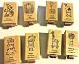 Lot of 8 New Stampin&#39; Wood Craft Stamps Variety Lot #3  - £5.49 GBP