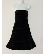 NWT GIORGIO ARMANI Black Velvet Seam Strapless Dress 42/8 - £192.16 GBP