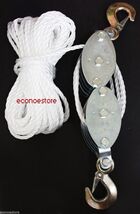 HD 2 Ton Poly Rope Hoist Pulley Wheel Block and Tackle Puller Lift Haul ... - $27.99