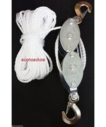 HD 2 Ton Poly Rope Hoist Pulley Wheel Block and Tackle Puller Lift Haul ... - $27.99