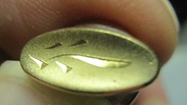 TIE PIN # 354  goldr tone oval - $3.00