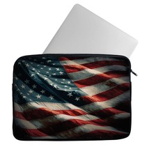American Flag Print 2-Sided Print Mac Book Pro 14&quot; Sleeve - Art Laptop Sleeve  - £31.48 GBP