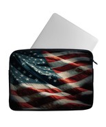 American Flag Print 2-Sided Print Mac Book Pro 14&quot; Sleeve - Art Laptop S... - £30.89 GBP