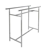 Display Warehouse Adjustable Double Bar Clothing Rack - $2,402.82 MXN