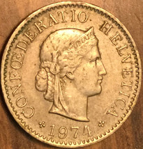 1974 Switzerland 5 Rappen Coin - £1.06 GBP