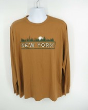 State Of Mine Mens Brown New York  Shirt XL - $14.81