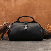 Vintage Genuine Leather Handbags Women Bags Designer Natural Real Cowhide Handma - £131.57 GBP