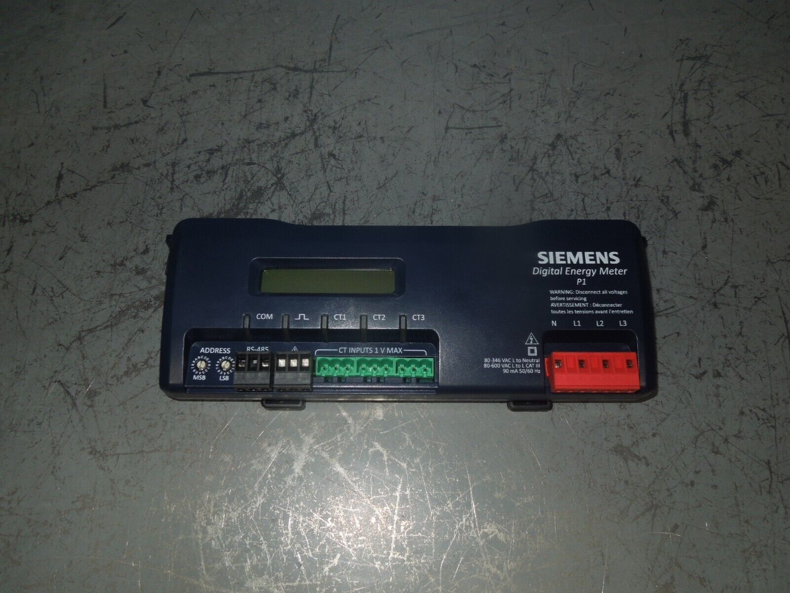 Siemens MD-P1 Digital Energy Meter 80-365VAC L-N, 80-600VAC L-L Cat III ... - $400.00