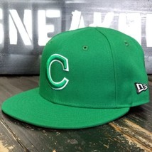 New Era Chicago Cubs Cooperstown Kelly Green ST Patrick Fitted Hat Men 7 1/8 - £36.09 GBP