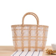 Women Handbags New Transparent Plastic Woven Bags Fashion Large Capacity Beach B - £52.46 GBP