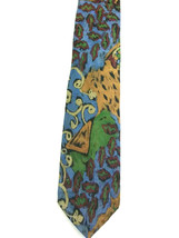 Luciano Gatti Tie Multicolor Italy 100% Silk Designer Mens Abstract Necktie - $17.99