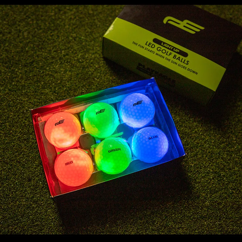 6 Pcs/Set 2 Layers Practice Golf Ball LED Lighting Golf Range Balls for Kids/Adu - £156.02 GBP