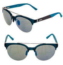 GUCCI Round GG1069S Matte Azure Blue Mirrored Carbon Sport Sunglasses CD83U 1069 - £213.95 GBP