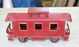 Vintage HTF Erie Railroad Metal Toy Train Caboose RARE Car - £15.46 GBP