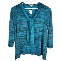 Avenue Sweater 22/24 Detachable Scarf Soft Lightweight Blue Black New - $29.00