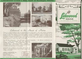 Lakewood Maine Brochure 1930&#39;s Theatre Cottages Shanty Lunch Skowhegan M... - £21.98 GBP