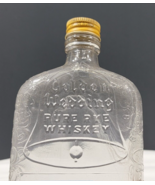 Golden Wedding Pure Rye Whiskey Bottle Embossed Glass w/ Very Good Condi... - $16.29 CAD