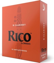 Rico by D&#39;Addario Bb Clarinet Woodwind Reeds, Pack of 10 Unfiled 2.5 NEW... - £13.60 GBP