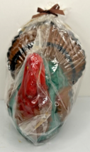 Vintage K-Mart Thanksgiving Turkey Candle New in Packaging 4.25&quot; SKU H487 - £13.40 GBP