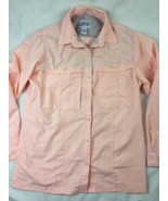 GUIDE&#39;S CHOICE shirt Women&#39;s Long Sleeve Peach Fishing  L button front - £14.88 GBP