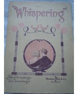 Whispering  by Malvin &amp; John Schonberber Sheet Music 1910 - $2.73 CAD