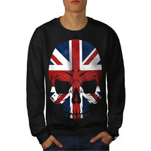 Wellcoda Skull Metal Flag Death Scary Mens Sweatshirt - £26.92 GBP+