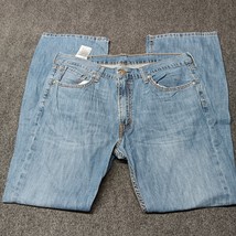 Levis 505 Jeans Men 36x32 Blue Straight Leg Regular Fit Denim Casual Pants - £18.12 GBP