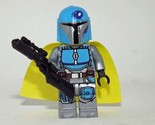 The Mandalorian soldier blue &amp; Yellow TV Show Star Wars Custom Minifigure - £3.36 GBP
