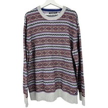 Nautica Sweater XXL mens striped heathered trim crewneck pullover multi-color  - £18.20 GBP