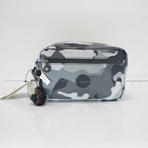 NWT Kipling KI8278 Amalfi Toiletry Bag Cosmetic Case Polyester Cool Camo Grey 64 - £37.09 GBP