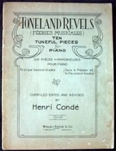 Toneland Revels for Piano Music Book by Henri Conde - $9.24