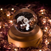 Projection Led Light-3D Crystal Ball Music Box Luminous Rotating Musical Box-Woo - £31.63 GBP