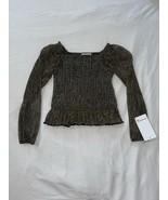 Eyeshadow Girls Gold &amp; Black Sparkly Top Size S (7/8) - $240.11 MXN